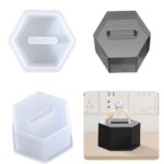 Hexagon Single Ring Holder Silicone Mold for Epoxy Resin Jesmonite Concrete Cement Jewelry Display Stand DIY Craft Mold