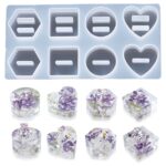 8-Hole Ring Holder Silicone Mold for Epoxy Resin, Jesmonite, Concrete & Cement