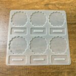 Scalloped Photo Frame Silicone Mold with Stand for Epoxy Resin DIY Picture Frame