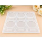 Scalloped Photo Frame Silicone Mold with Stand for Epoxy Resin DIY Picture Frame