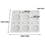 Scalloped Photo Frame Silicone Mold with Stand for Epoxy Resin DIY Picture Frame
