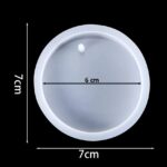 6cm Round Silicone Mold with Hanging Hole for Resin Keychains, Pendants & Car Hanging Ornaments