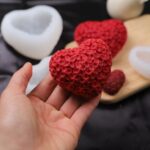 3D Floral Heart Silicone Candle Mold – DIY Wax, Soy Wax, Beeswax, Resin, Jesmonite, Concrete & Plaster Casting Mold