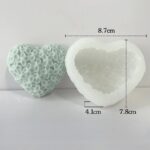 3D Floral Heart Silicone Candle Mold – DIY Wax, Soy Wax, Beeswax, Resin, Jesmonite, Concrete & Plaster Casting Mold