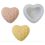 3D Floral Heart Silicone Candle Mold – DIY Wax, Soy Wax, Beeswax, Resin, Jesmonite, Concrete & Plaster Casting Mold