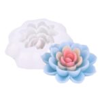 3D Blooming Lotus Flower Silicone Candle Mold