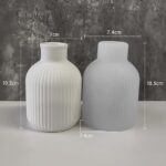 Ribbed Vase Silicone Mold for Epoxy Resin, Jesmonite, Concrete & Cement – DIY Flower Vase Casting Mold