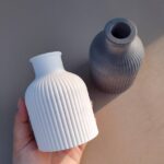 Ribbed Vase Silicone Mold for Epoxy Resin, Jesmonite, Concrete & Cement – DIY Flower Vase Casting Mold