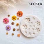 Daisy Flower Silicone Mold for Polymer Clay Jewelry Making Chocolate Fondant Candy DIY Craft Mold