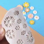 Daisy Flower Silicone Mold for Polymer Clay Jewelry Making Chocolate Fondant Candy DIY Craft Mold