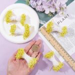 Artificial Flower Stamens – Double-Head Pearl Pistils for DIY Flower Making, Pipe Cleaner Crafts & Decoration - Image 9