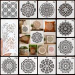 Imported High Quality Reusable Mandala Stencil 10×10 Inch – 0.5mm Mylar Plastic Stencil for Furniture, MDF, Decoupage, Scrapbooking & DIY Crafts