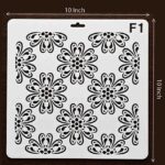 Imported High Quality Reusable Mandala Stencil 10×10 Inch – 0.5mm Mylar Plastic Stencil for Furniture, MDF, Decoupage, Scrapbooking & DIY Crafts