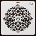 Imported High Quality Reusable Mandala Stencil 10×10 Inch – 0.5mm Mylar Plastic Stencil for Furniture, MDF, Decoupage, Scrapbooking & DIY Crafts