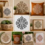 Imported High Quality Reusable Mandala Stencil 10×10 Inch – 0.5mm Mylar Plastic Stencil for Furniture, MDF, Decoupage, Scrapbooking & DIY Crafts - Image 20