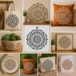 Imported High Quality Reusable Mandala Stencil 10×10 Inch – 0.5mm Mylar Plastic Stencil for Furniture, MDF, Decoupage, Scrapbooking & DIY Crafts - Image 22