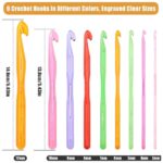 9-Piece Acrylic Crochet Hook Set 3mm–12mm