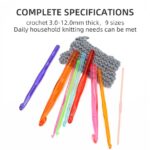 9-Piece Acrylic Crochet Hook Set 3mm–12mm