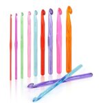 9-Piece Acrylic Crochet Hook Set 3mm–12mm
