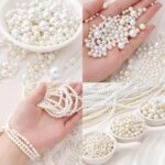 Ivory White Pearl Beads 4mm & 6mm Round ABS Spacer Beads for Jewelry Making