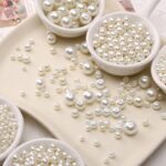 Ivory White Pearl Beads 4mm & 6mm Round ABS Spacer Beads for Jewelry Making