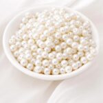 Ivory White Pearl Beads 4mm & 6mm Round ABS Spacer Beads for Jewelry Making