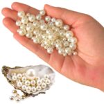 Ivory white high-luster round ABS imitation pearl beads without holes