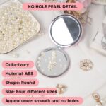 Ivory white high-luster round ABS imitation pearl beads without holes