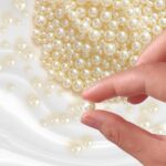 Ivory white high-luster round ABS imitation pearl beads without holes
